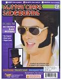 Deluxe Human Hair Black Mutton Chops Costume Side Burns