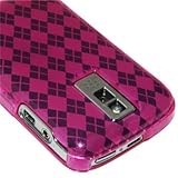 Amzer Luxe Argyle Skin Case for BlackBerry Bold 9000 (Hot Pink)