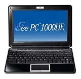 Asus Eee PC 1000HE 25,4 cm (10 Zoll) WSVGA Netbook (Intel Atom N280 1,66 GHz, 1GB RAM, 160GB HDD, Intel GMA, Windows XP Home), bis zu 9,5h Akkulaufzeit, schwarz
