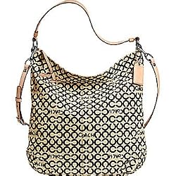 Coach Leah Cc Convertible Shoulder Bag 13341 (Black/white)