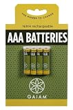 Gaiam NiMH Rechargeable AAA Batteries