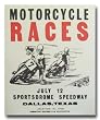 1963 Sportsdome Speedway Motorcycle Racing Program Poster Print