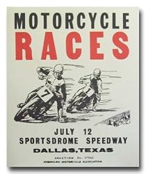 1963 Sportsdome Speedway Motorcycle Racing Program Poster Print