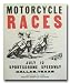 1963 Sportsdome Speedway Motorcycle Racing Program Poster Print