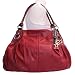 Large Charm Hobo Handbag (Deep Red)