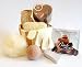 Geschenke zum Schulabschluss SÜSSE VERSUCHUNG mit Massagehandschuh und Peelingsschwamm sowie Holz Haarbürste und Wellnessbad uvm