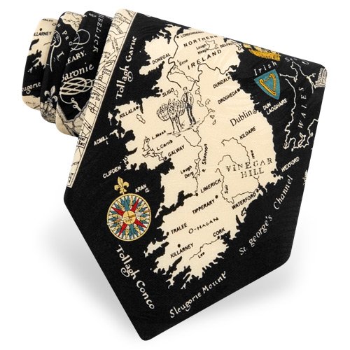 Cover image : Map of Ireland 1831 by Museum Artifacts black silk ties