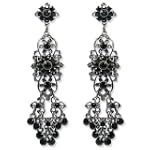 Chandeliers Silber Schwarz mit SWAROV...