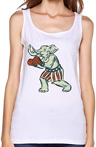 Susyrion Women's Republican Elephant Boxer Basic Sleeveless Tank Top M