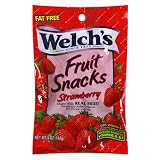 Welch's Fruit Snacks, Strawberry, 5-Ounce Bags (Pack of 12)