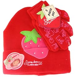 Strawberry Shortcake Winter Fashion Beanie Hat & Gloves set