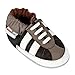 Momo Baby Infant/Toddler Striped Sneaker Brown Soft Sole Leather Shoes - 0-6 Months/1-2.5 M US Infant
