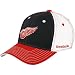 Reebok Detroit Red Wings White Colorblocked Basic Logo Flex Fit Hat