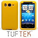 TUF TEK Bright Yellow Soft Silicone / Gel / Rubber Skin Cover Case for HTC  ....