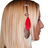 San Francisco 49ers NFL Fan Feather Team Color Hair Clip