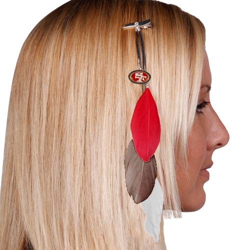 San Francisco 49ers NFL Fan Feather Team Color Hair Clip