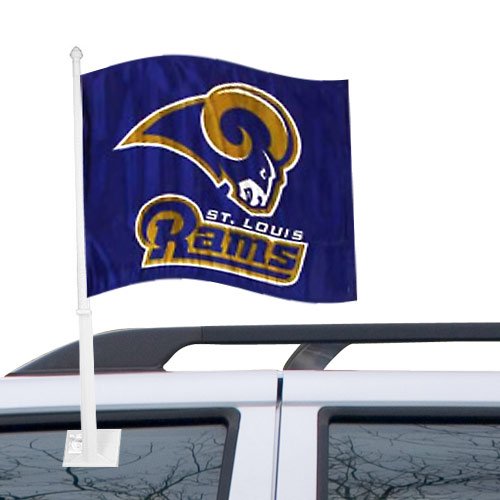 St. Louis Rams Navy Blue Car Flag