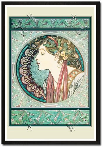 Framed Art Poster 20x30, Woman's Profile