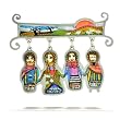 The Four Matriarchs Pin from the Artazia Collection #240 JP