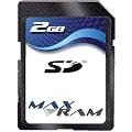 2GB SD tarjeta de memoria MaxRam para Kodak EasyShare CX7525 CX7530 C310 C633 C743 Z650 Z710 DX6490 C300 CW330 DX7590 CX7310 LS743 C143 CX7430 Samsung Digimax S800 401 A503 A7 D53 S500 A6 A400 S600 Vivitar ViviCam 7024 7022 T324N 5386 X30 5018 VTech Innotab Kidizoom Canon Digital IXUS 750 HP PhotoSmart M415 M425 E427 945 735 PowerShot SD1300 IS ELPH A610 SD600 A620 A530 A410 Nikon Coolpix L23 S3100 3700 4600 S2500 Konica Minolta DiMAGE Z1 Z2 Z5 E500 Fujifilm FinePix A805 AV200 A180 S5700 & More