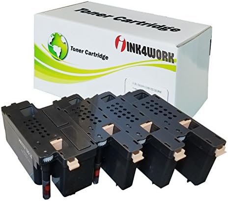 4 Pack INK4WORK Replacement Toner Cartridge For Dell E525W E525dw E525 SeriesPrinter( Black , Cyan, Magenta, Yellow)