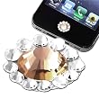 Home Button Sticker compatible with Apple® iPhone® / iPad® / iPod Touch®, Orange Diamond