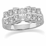 Platinum Oval Shape Diamond Engagement Ring - 0.85 Ct.