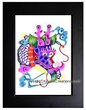 Chinese Framed Art / Chinese Crafts: Framed Chinese Paper Cuts - Zodiac Symbol / Dragon