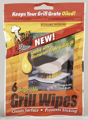 Grate Chef 101-1200 Disposable Grill Wipes, 6 Count