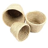 Set of 3 Kaisa Oval Balti Pot - Beautiful Storage Basket, Ideal for the Kitchen, Bedroom, Office or Sitting Room, Look Great on Display. Different shapes and sizes available.