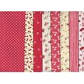 Stoffpaket (Rot) | 8 Stoffe | 100% Baumwolle | 46 x 56 cm