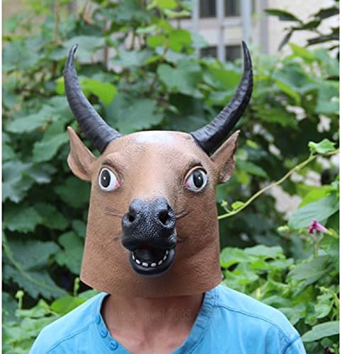 Cow Bull Head Latex Mask Costume By Crazy Halloween Masks