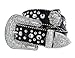 Ladies Fashion Studded Western Crystal Berry Rhinestone Bling Cowgirl Leather Belt