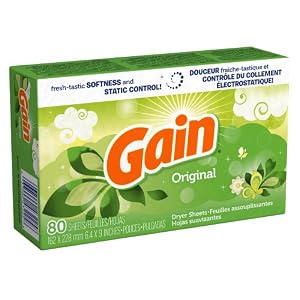 Gain With Freshlock Original Dryer Sheets 80 Count (Pack of 3)