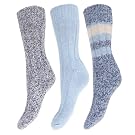 Ladies/Womens Thermal Thick Chunky WOOL Blended Socks (Pack of 3)