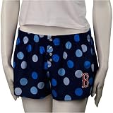 Boston Red Sox Navy Blue Ladies MLB Confetti Fold-Over Boxer Shorts