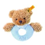 Steiff Sleep Well Bear Grip Toy Blue