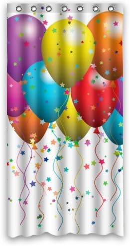 My favorite 36inhes x 72inhes High Quality Colorful Party Ballons Art Pattern Bathing Waterproof Bathroom Fabric Shower Curtain