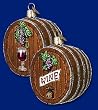 Old World Christmas Wine Barrel Glass Ornament #32067