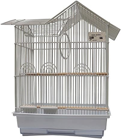 House Style Bird Cage 13.8l"x11w"x18.5h" Parakeets Finches Canaries Lovebirds