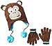 Skr Club Big Boys' Silly Monkey Knit Hat and Glove Set