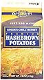 Golden Grill Russet Hashbrown Potatoes(56 total servings) 8 count pack Net Wt 4.2 oz(119g) per carton