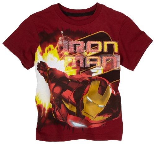 Kids Headquarters Boys 2-7 Iron Man T-Shirt,Red,5
