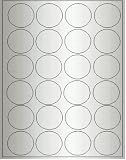 Silver Foil 1 2/3 Round 240 Labels