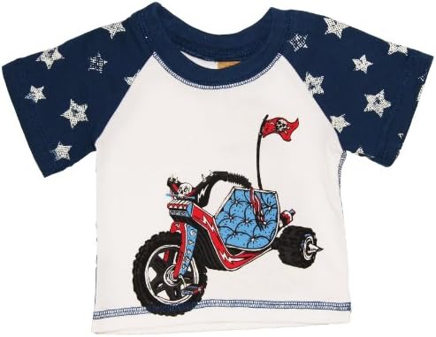 Monster Republic Baby Boys Short Sleeve Summer Graphic T-Shirt 3MBlue