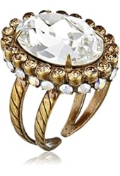 Sorrelli Crystal Encrusted Antique Adjustable Ring