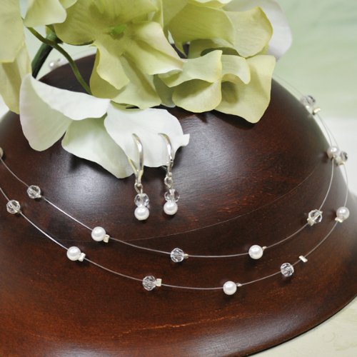 Cathy’s Concepts Illusion Jewelry Set, White