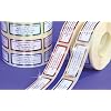 Pr�ge-Etiketten blau, 500 St�ck mit Ihrer Wunschadresse, ca. 50 x 18 mm, f�r bis zu 5 Zeilen Text, im Metallic-Look