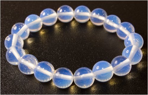オパール （人工石） 10mm ブレスレット 蛋白石