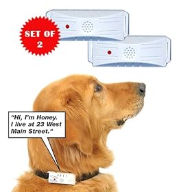 RIDDEX ULTRASONIC PEST CONTROL PET COLLAR-RECORD HIS NAME AND ADDRESS (SET OF 2) by 